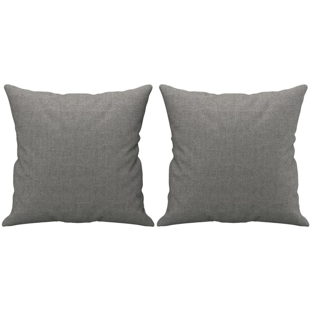 Cuscini Decorativi 2 Pz Grigio Scuro 40x40 Cm In Tessuto - Foto 2