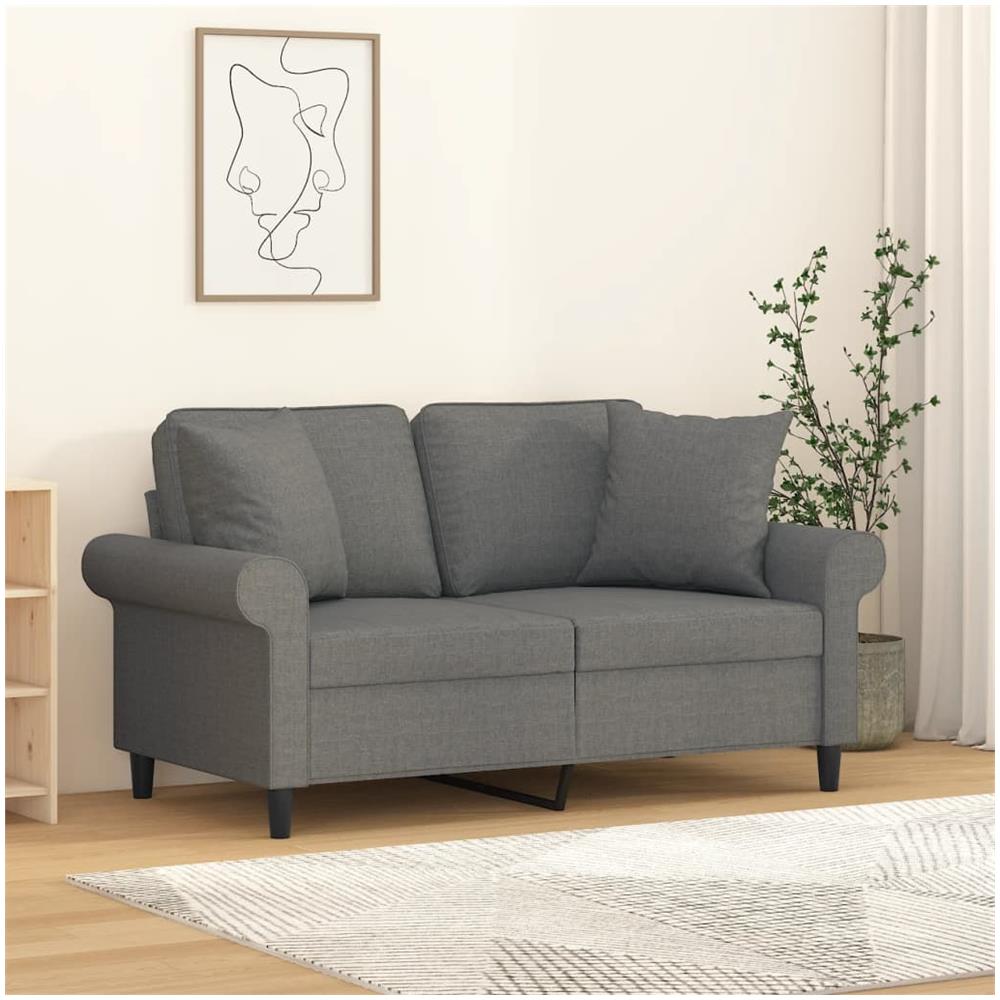 Cuscini Decorativi 2 Pz Grigio Scuro 40x40 Cm In Tessuto - Foto 1