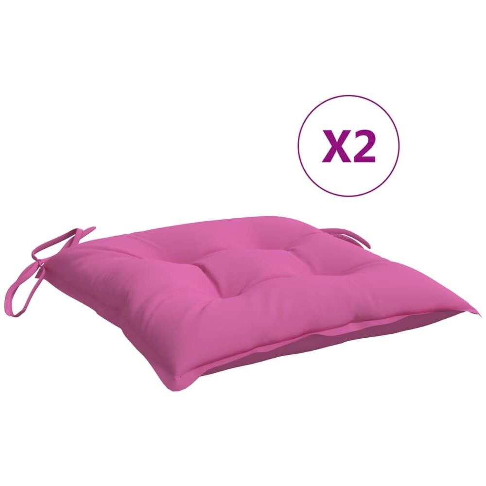 Cuscini Per Sedia 4 Pz Rosa 50x50x7 Cm Tessuto - Foto 2