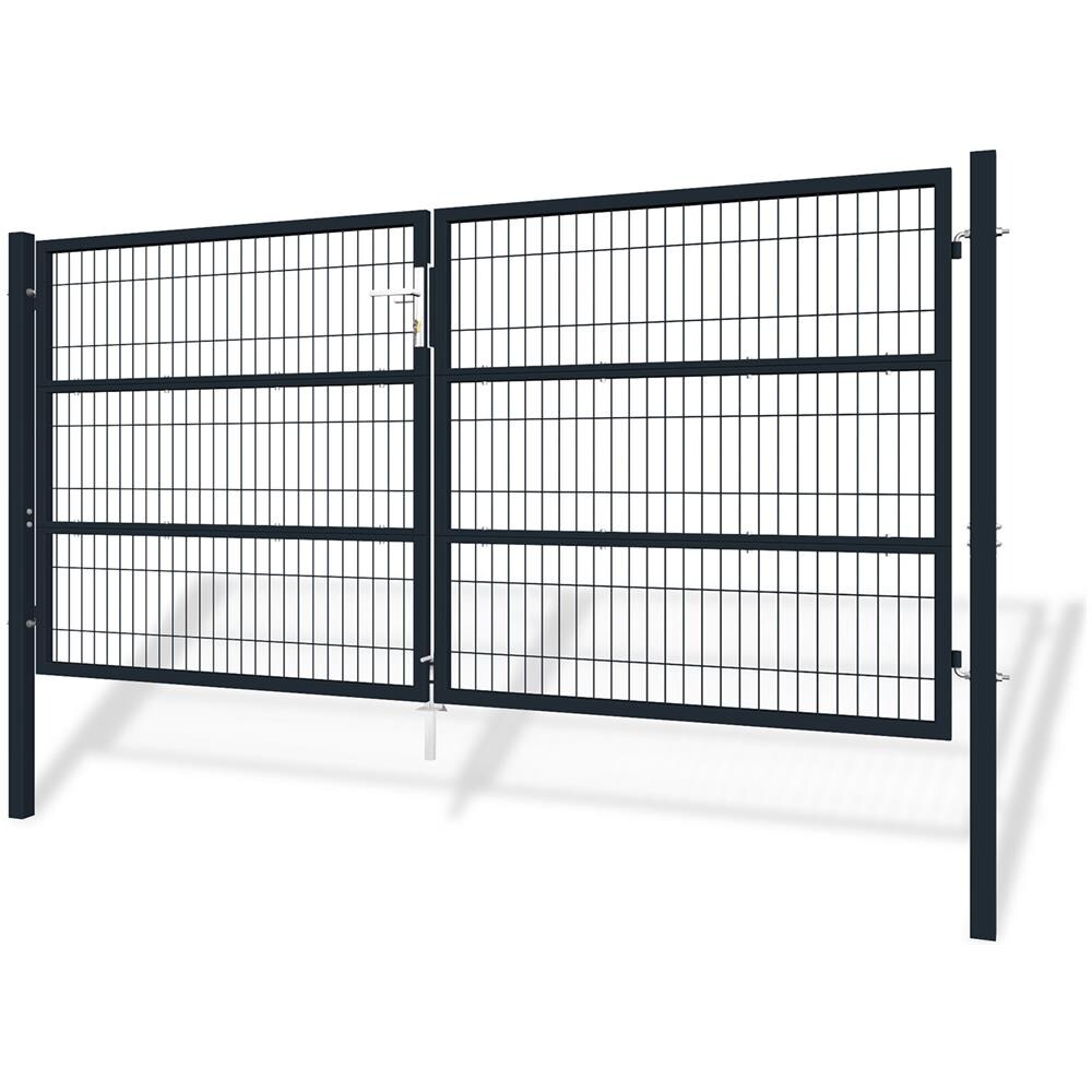 Cancello A Battente In Rete Metallica 3m Razo 300b140 Grigio - Foto 2