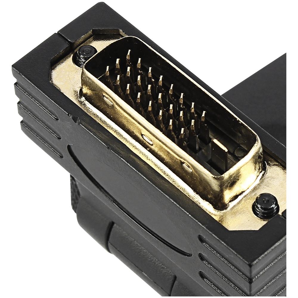 Adattatore Da Hdmi Femmina A Dvi Maschio A Gomito E Ruotabile 360° Placcato - Foto 5
