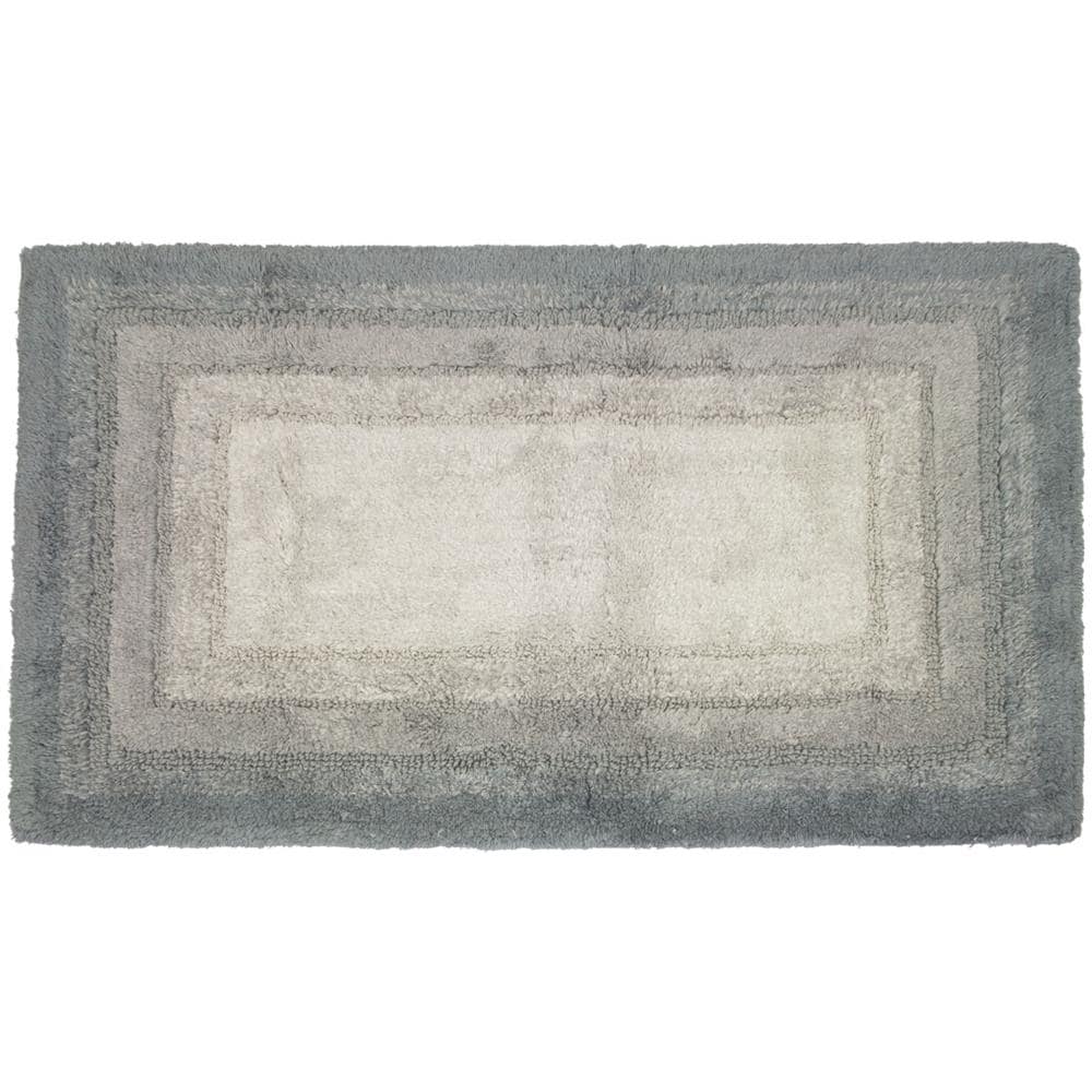 Tappeto Bagno Rettangolare In Spugna Morbida Antiscivolo Degradè Carbone 50x80 Carbone - Foto 1