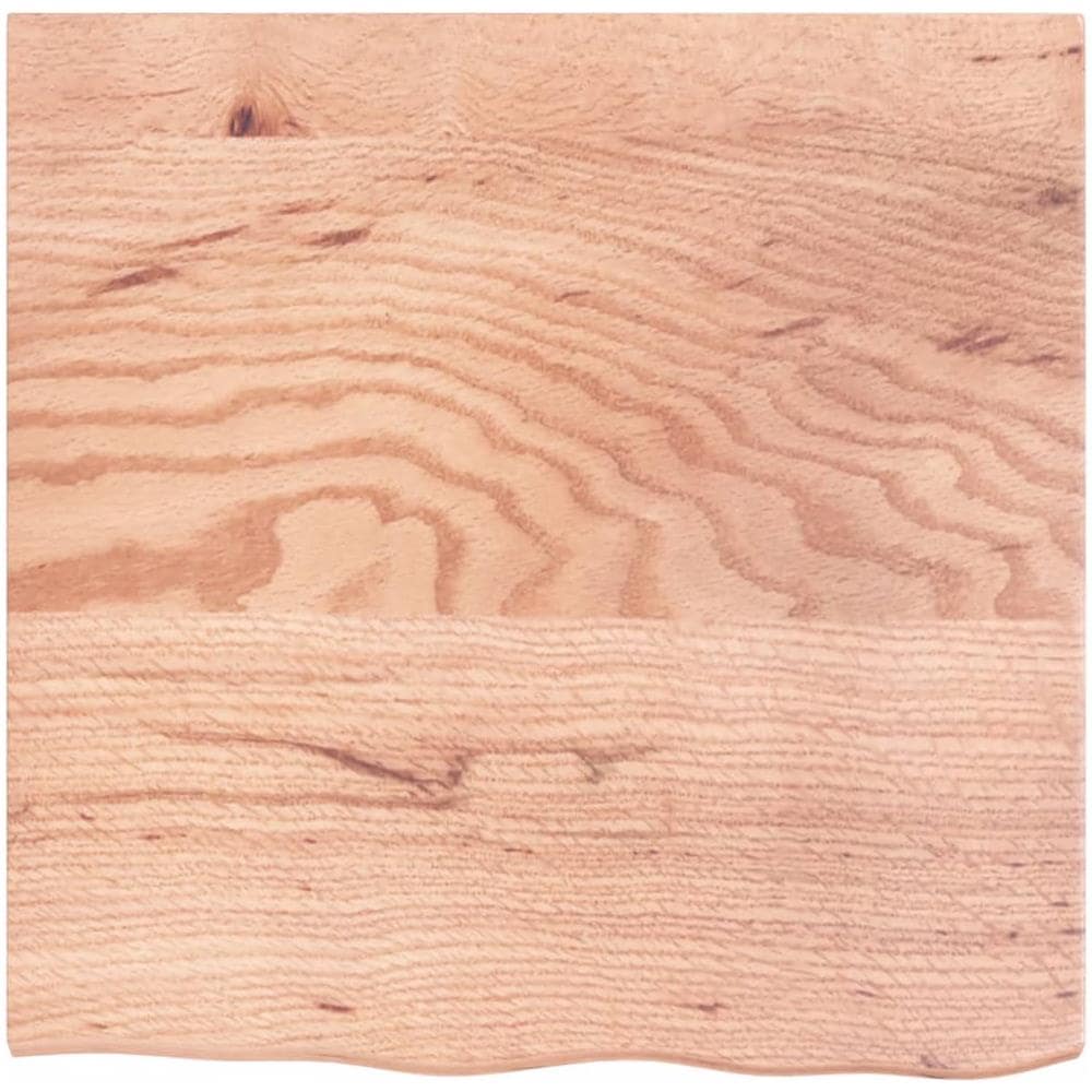 Ripiano Muro Marrone Chiaro 60x60x2 cm Massello Rovere Trattato - Foto 2