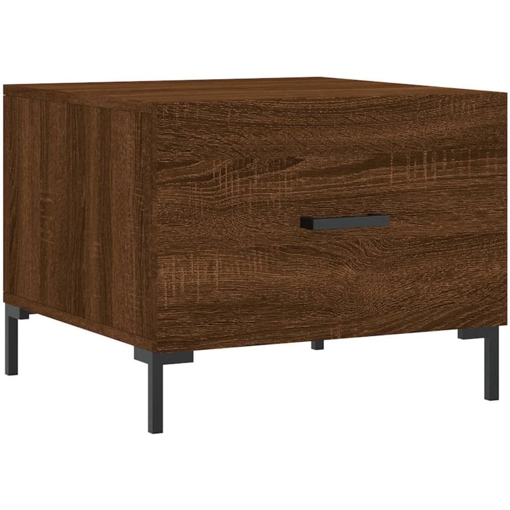Tavolino Da Salotto Rovere Marrone 50x50x40cm Legno Multistrato - Foto 2