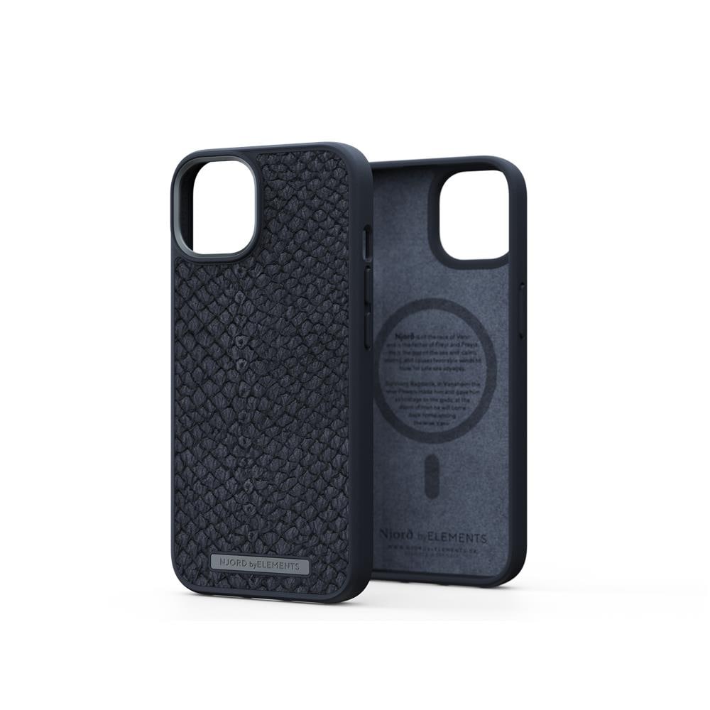 Salmon Leather Magsafe Case - iPhone 14 - Black - Foto 1
