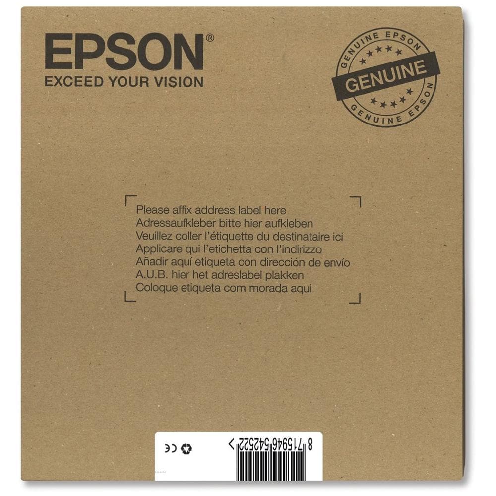 C13T07154510 Cartuccia Ink Originale Nero Ciano Magenta Gialla Stylus D78/92 D120/120 NE / 120 PE Capacità 1505 Pagine Blister 4 pezzi - Foto 2