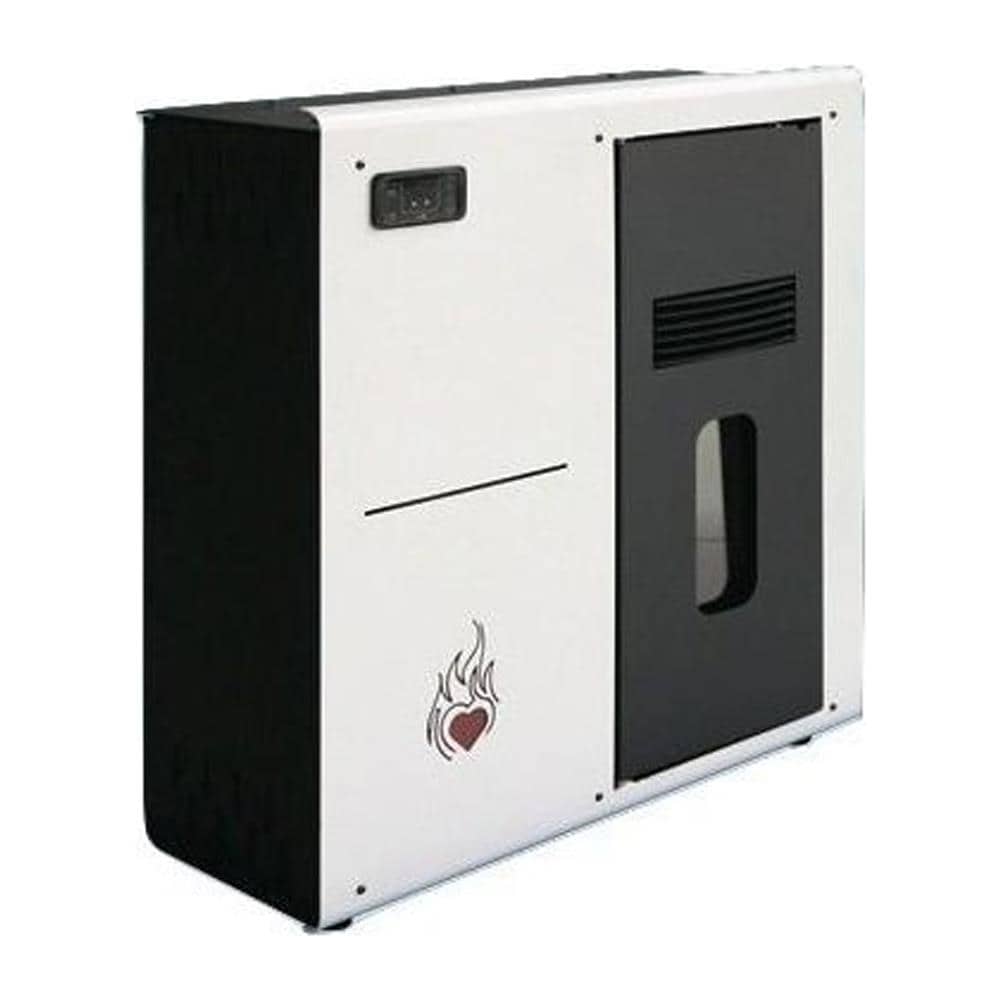 Stufa A Pellet Slim 8 Bianca Kw / h 8 Acciaio 84x30xh90cm Telecomando - Foto 5