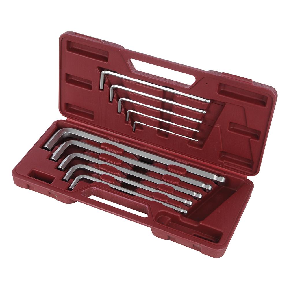 250035 Set Di Chiavi A Brugola Con Parte Terminale A Sfera 10 P. zi 3 - 17 Mm - Foto 1