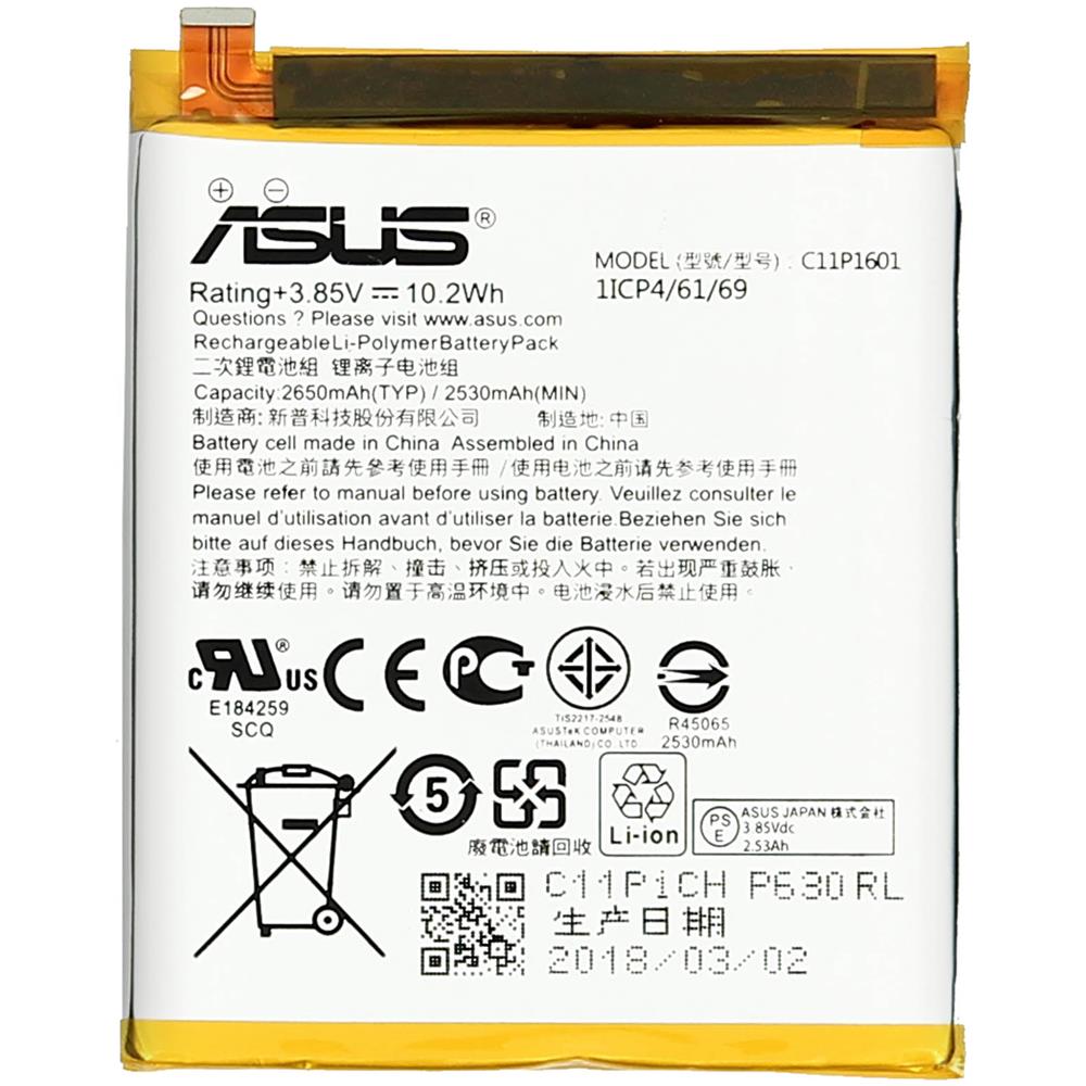 C11p1601 Batteria Zenfone 3 Ze520kl Originale 2650mah Nero - Foto 2