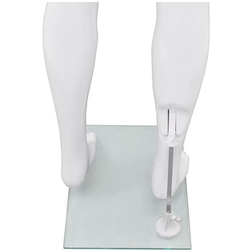 Manichino Uomo Figura Intera Base In Vetro 185 Cm Bianco Lucido - Foto 7