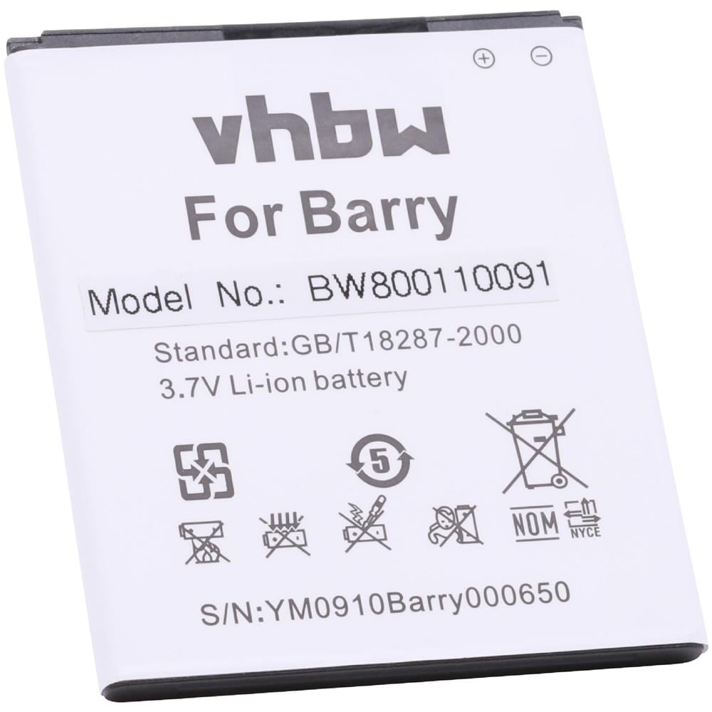 Li-ioni Batteria 2000mah (3.7v) Per Cellulare Smartphone Wiko Rainbow Lite, Stairway, Bloom, Barry Come Bty26182, Bty26182moatel / std. - Foto 1