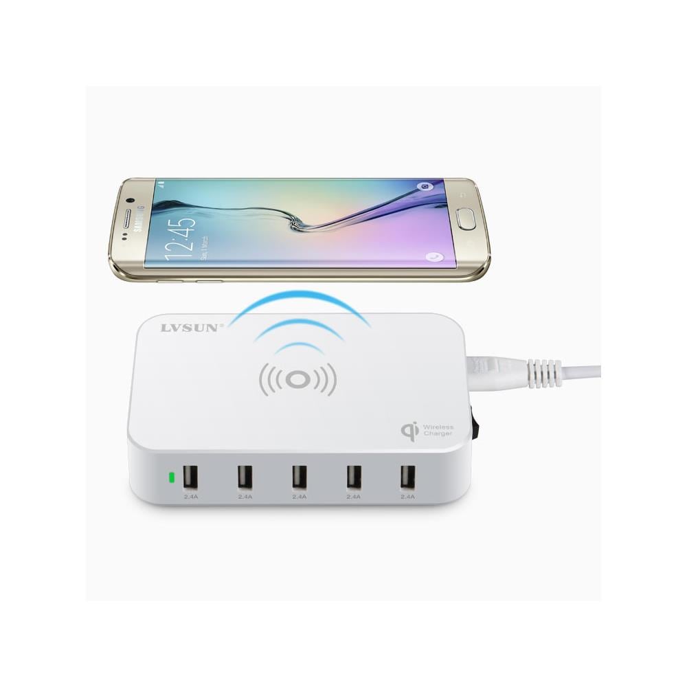 Caricatore Usb e Wireless a 5 porte e Qi Charging Station - Foto 1