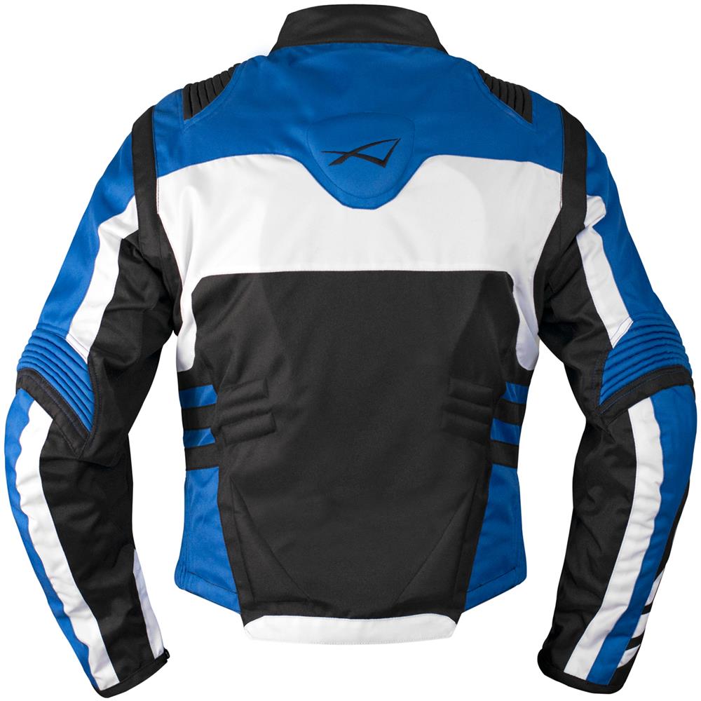 Giacca Moto Tessuto Cordura Manica Staccabile Racing Sport Touring Blu Xs - Foto 2