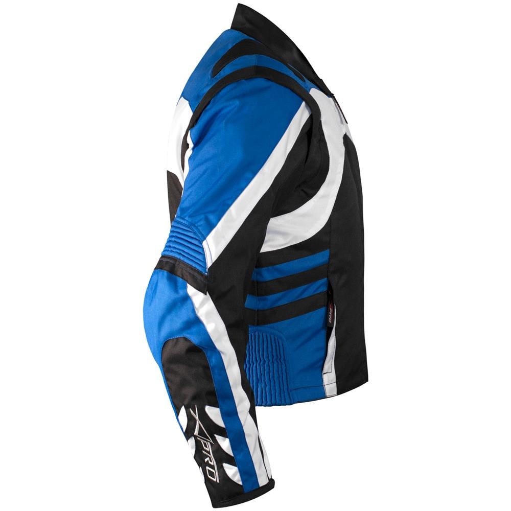 Giacca Moto Tessuto Cordura Manica Staccabile Racing Sport Touring Blu Xs - Foto 5