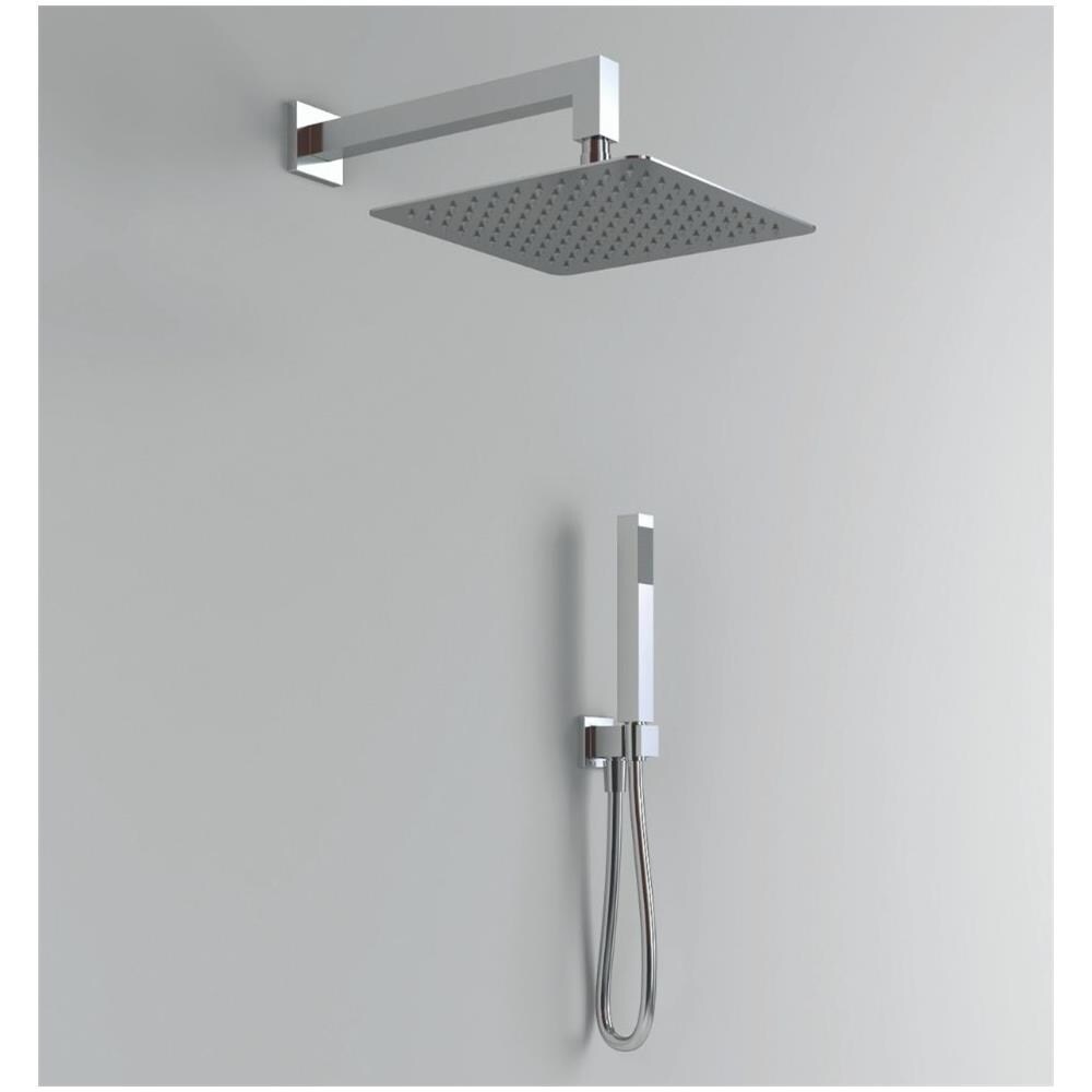 Kit Doccia Quadro 25x25 Cm Completo Soffione Braccio Presa Acqua Doccetta Laccio *** Tipo Di Accessorio : Soffione 2 Mm Spessore - Foto 2