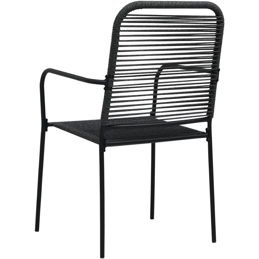 Set Da Pranzo Da Esterni 9 Pz In Corda Di Cotone E Acciaio Nero - Foto 8