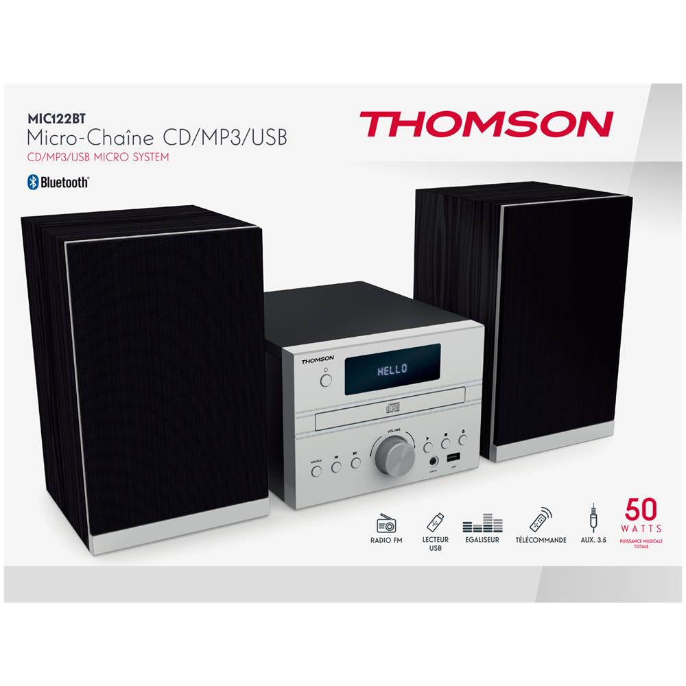 MIC122BT Home audio micro system 50W Nero, Argento set audio da casa - Foto 2