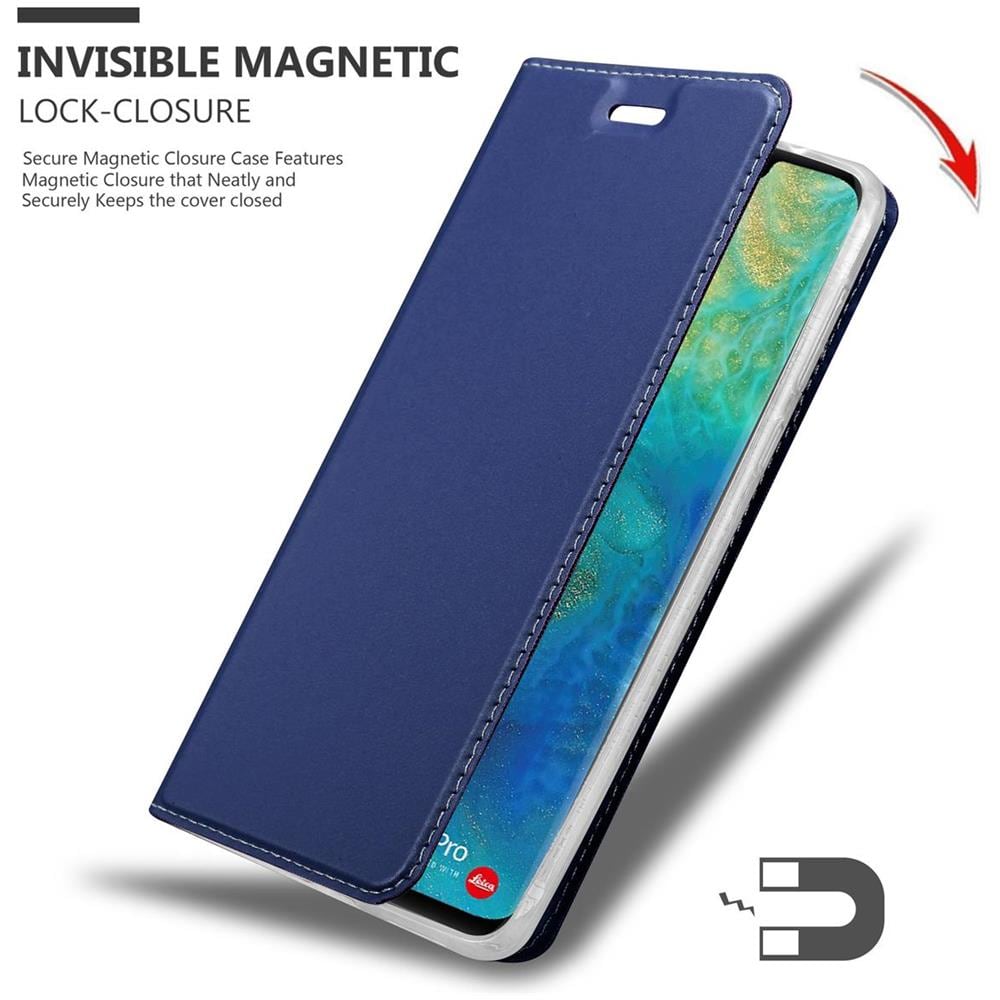 Custodia Compatibile Con Huawei Mate 20 Pro In Classy Blu Scuro - Coperchio Protettiva Con Chiusura Magnetica, Funzione Stand E Tasca Per Le Carte - Foto 8
