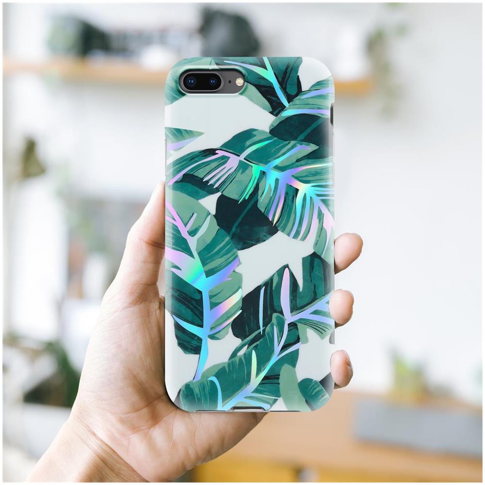 Custodia Compatibile Con Apple Iphone 8 Plus / 7 Plus / 7s Plus Con Foglie Di Banana - Coperchio Protettivo In Silicone Tpu Con Motivo Floreale - Foto 6