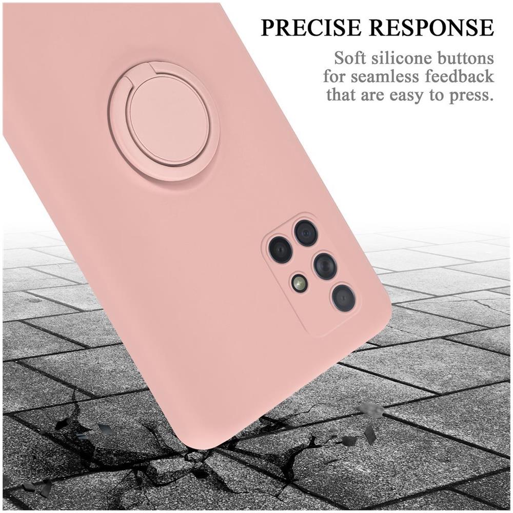 Custodia Compatibile Con Samsung Galaxy A51 4g / M40s In Liquid Rosa - Coperchio Protettivo In Silicone Tpu Flessibile Con Anello - Foto 8