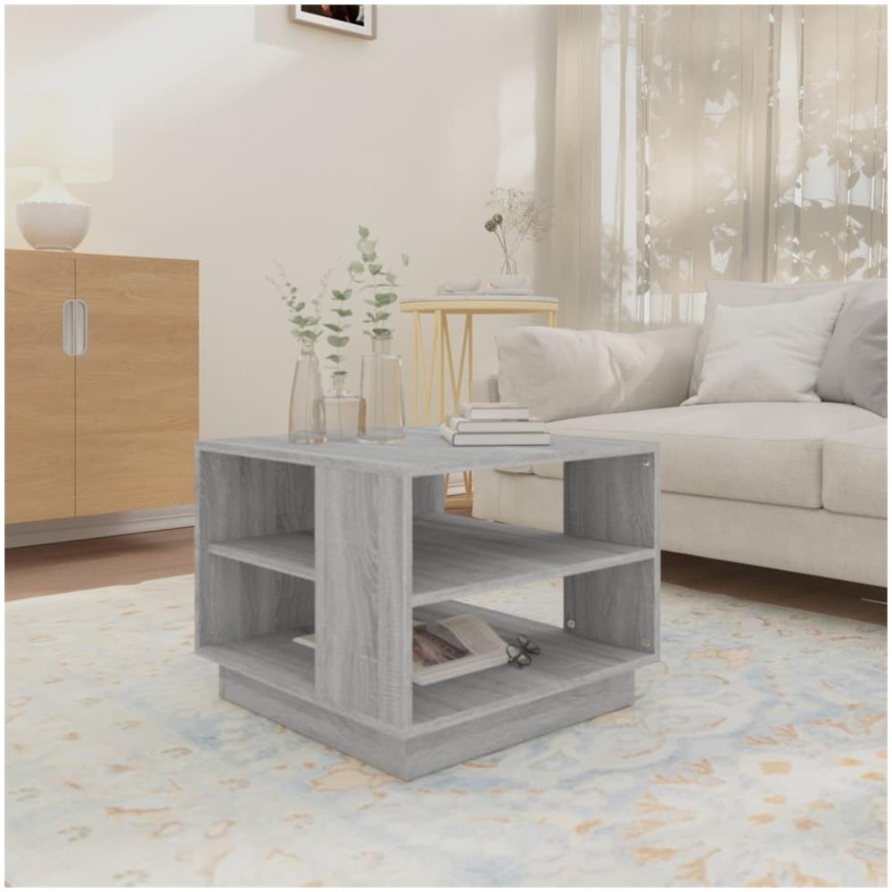 Tavolino da Salotto Grigio Sonoma 55x55x43 cm in Truciolato - Foto 3