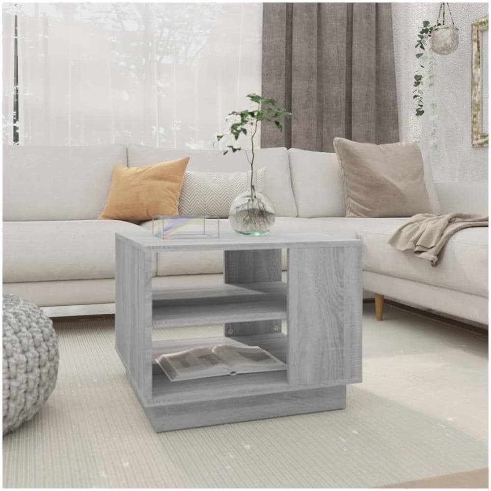 Tavolino da Salotto Grigio Sonoma 55x55x43 cm in Truciolato - Foto 1