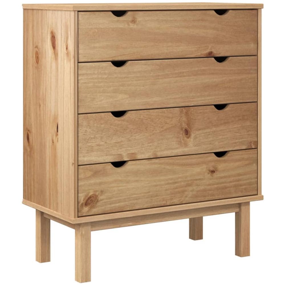 Cassettiera OTTA 76,5x39,5x90 cm in Legno Massello di Pino - Foto 2