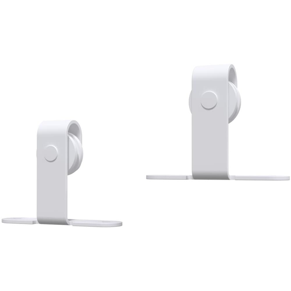 Mini Kit Porta Scorrevole In Acciaio Al Carbonio Bianco 152 Cm - Foto 2