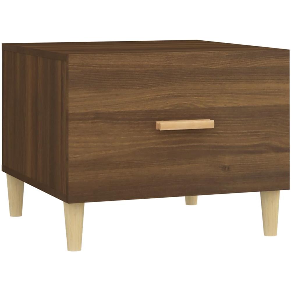 Tavolino Da Salotto Rovere Marrone 50x50x40cm Legno Multistrato - Foto 2