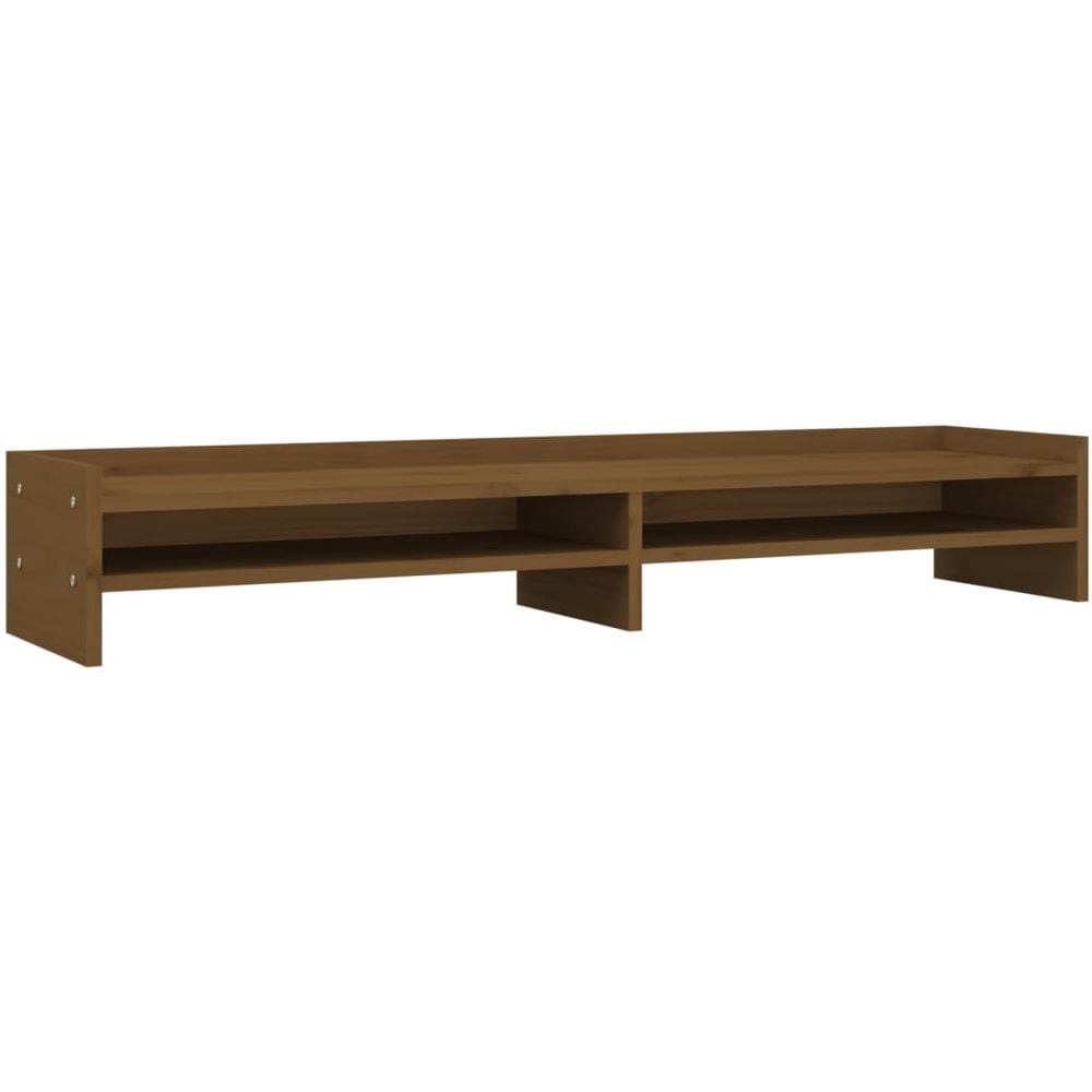 Supporto Per Monitor Miele 100x24x16 Cm Legno Massello Di Pino - Foto 2