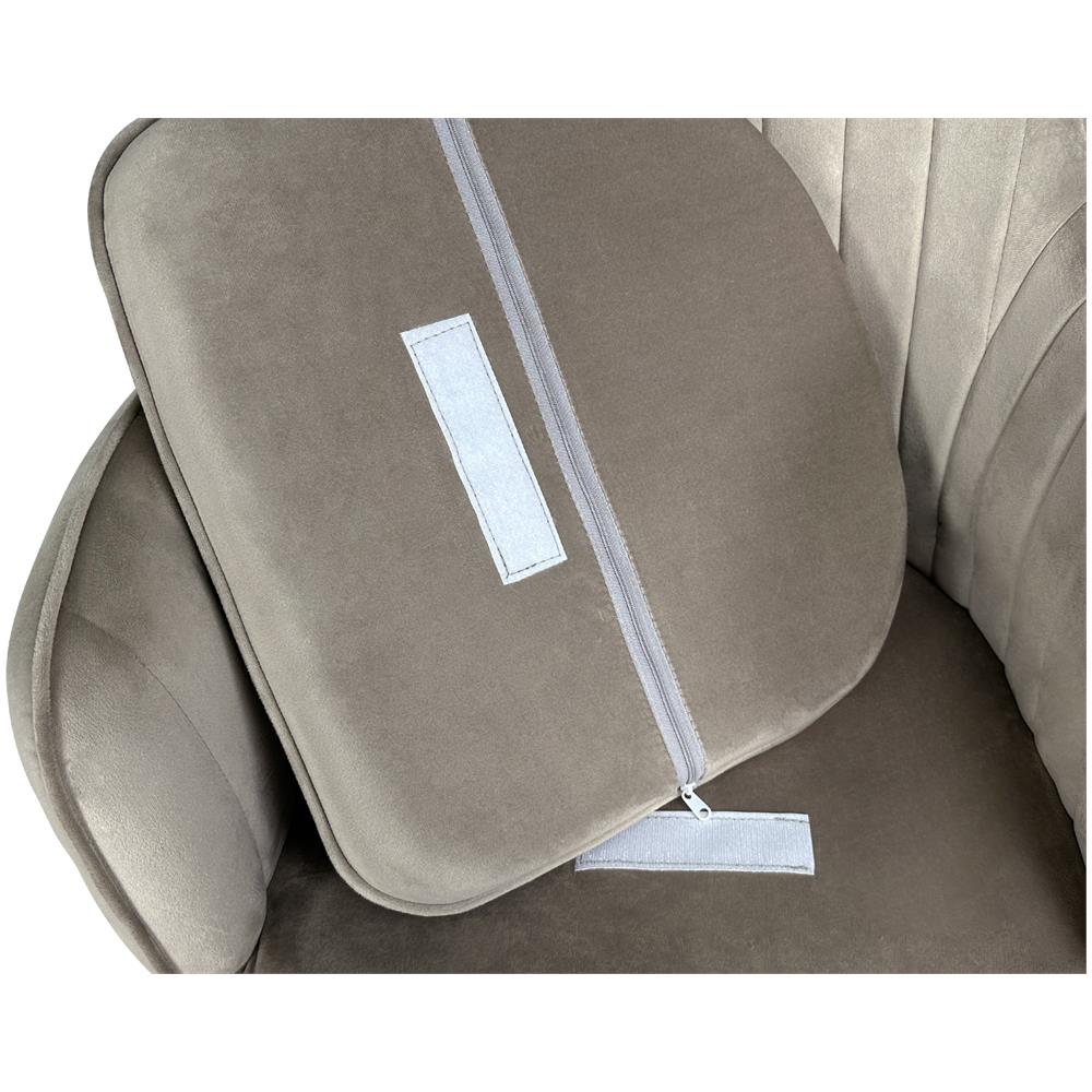 Sedia Da Pranzo In Velluto Tortora Poltroncina Vintage Mod. Celine - Foto 2