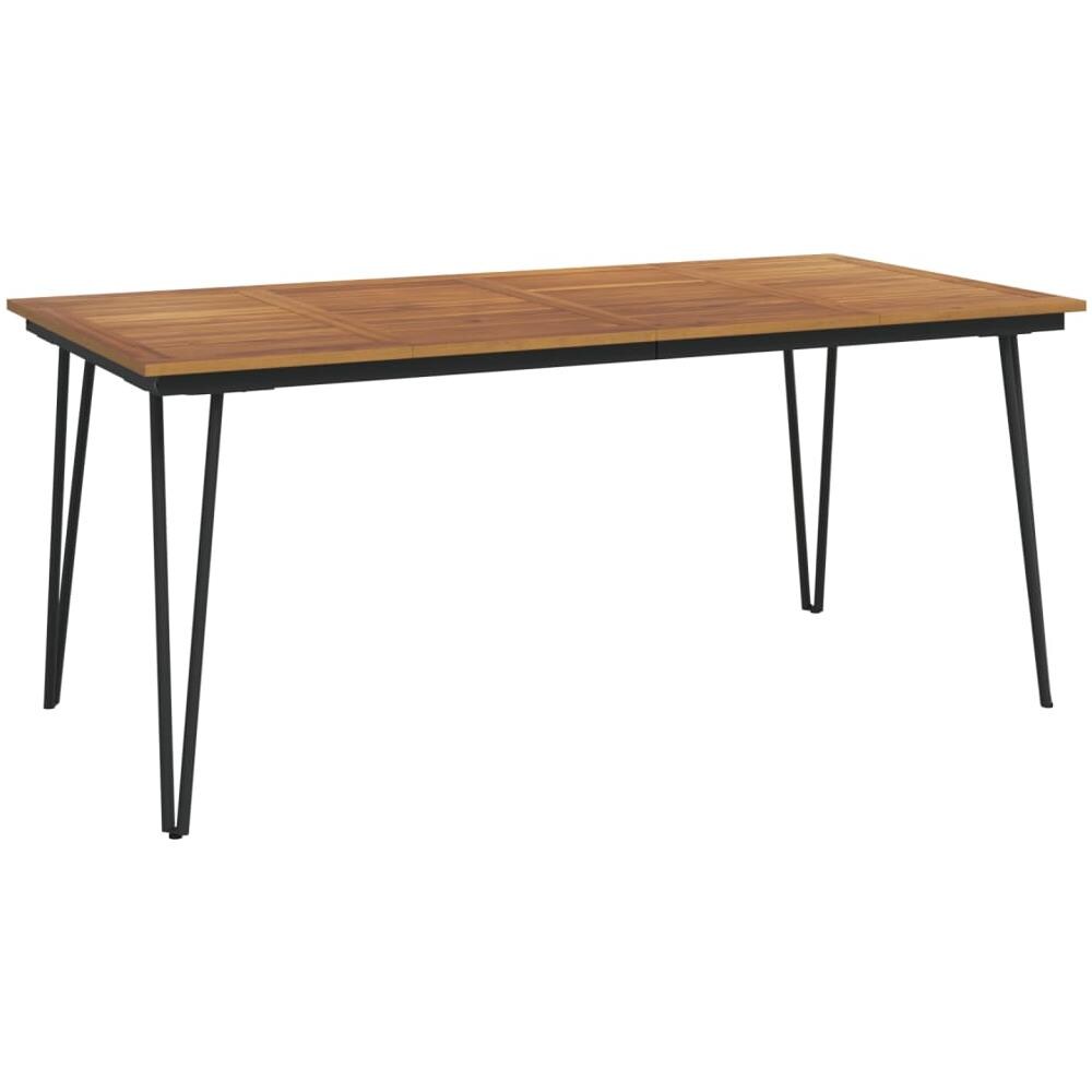 Tavolo Giardino Con Gambe Forcella 180x90x75 Cm Massello Acacia - Foto 2