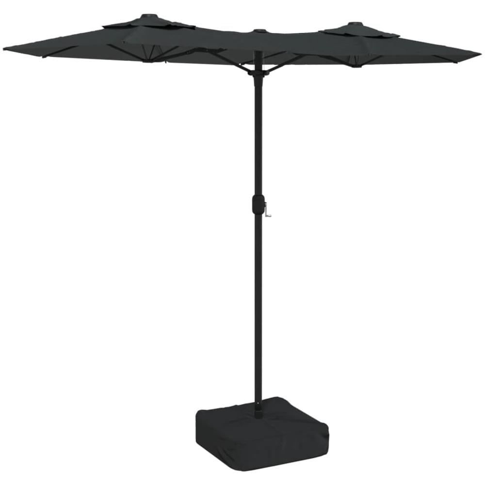 Ombrellone A Doppia Testa Con Led Antracite 316x240 Cm - Foto 2