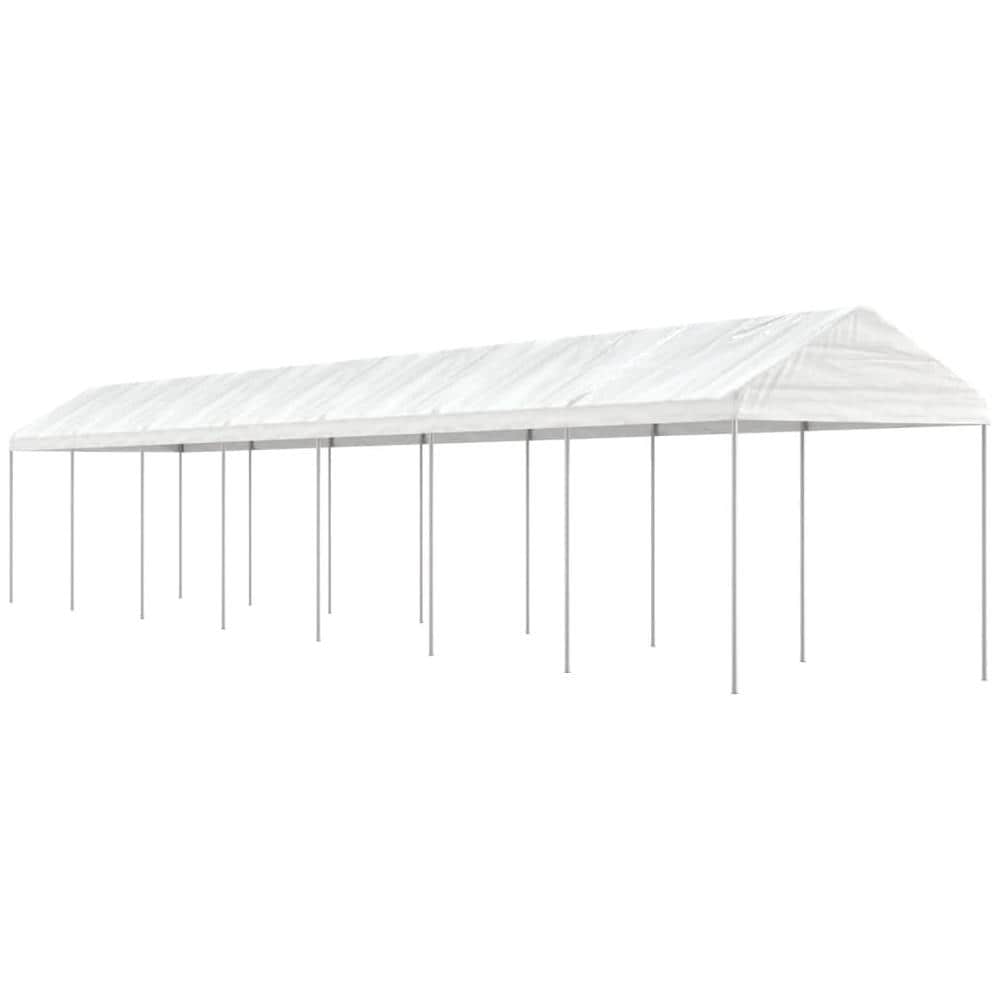 Gazebo Con Tetto Bianco 15,61x2,28x2,69 M In Polietilene - Foto 1