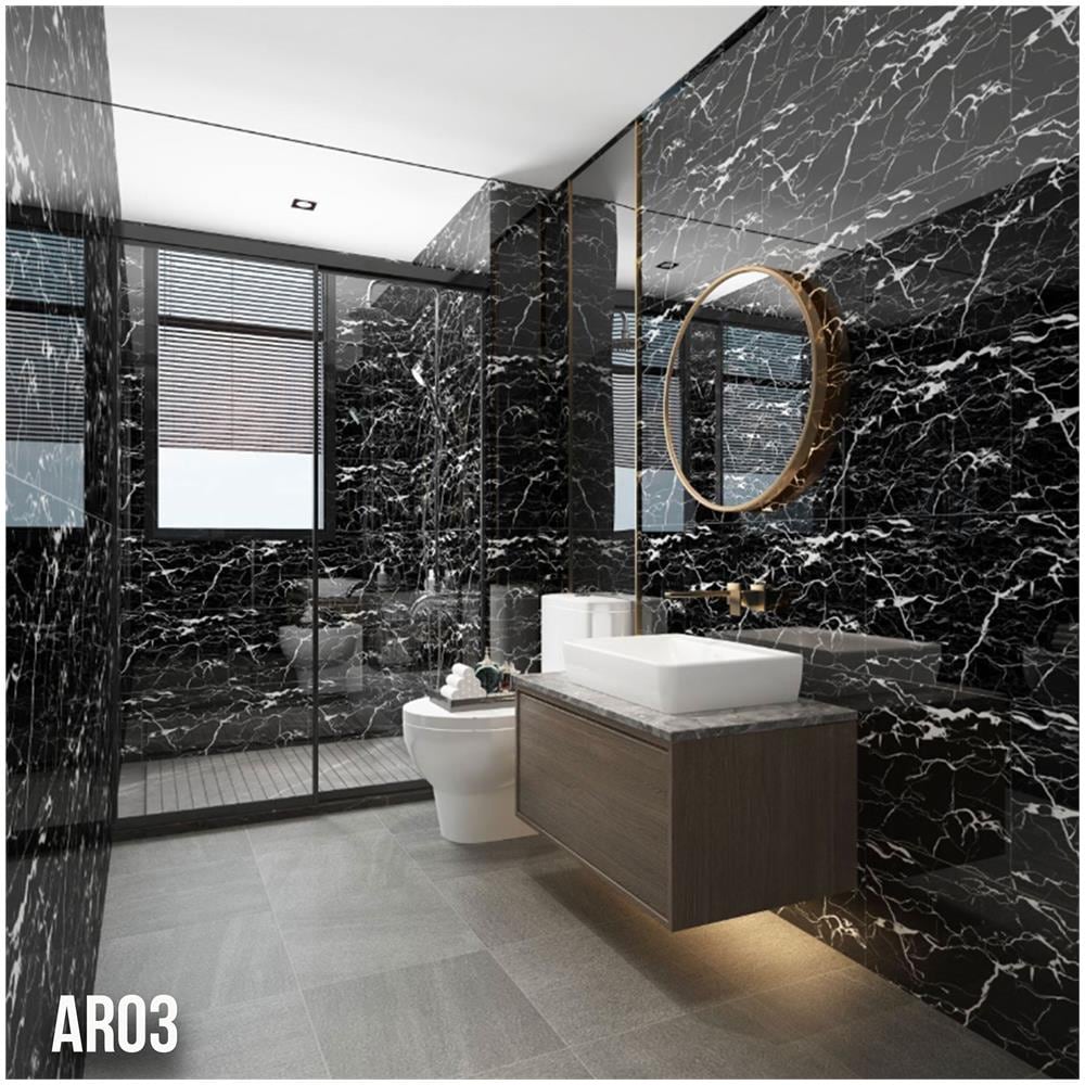 Pannelli In Pvc Autoadesivi Effetto Marmo /granito 60x30xcm Lussuosi, Isolanti, Idrorepellenti, Ignifughi - Ar-03 (30x60cm) - Foto 1