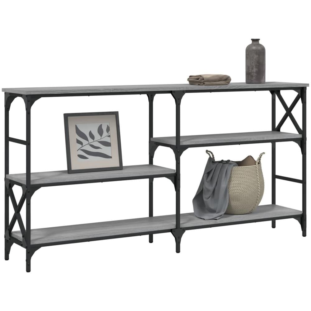 Tavolo Consolle Grigio Sonoma 150x29x76,5 Cm Legno Multistrato - Foto 3