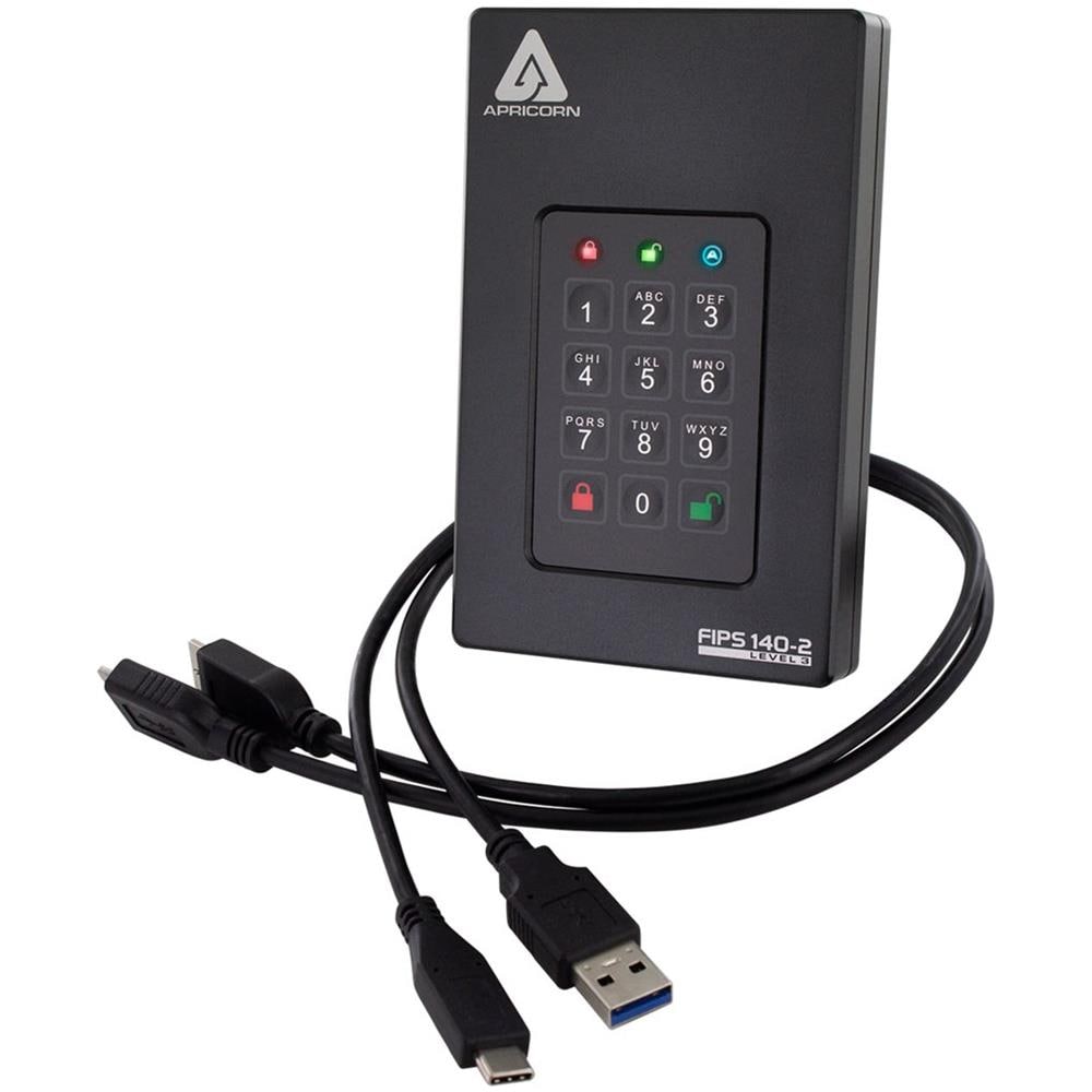 Aegis Fortress L3 2 TB Da USB tipo A a USB tipo C 3.2 Gen 1 (3.1 Gen 1) Nero - Foto 1