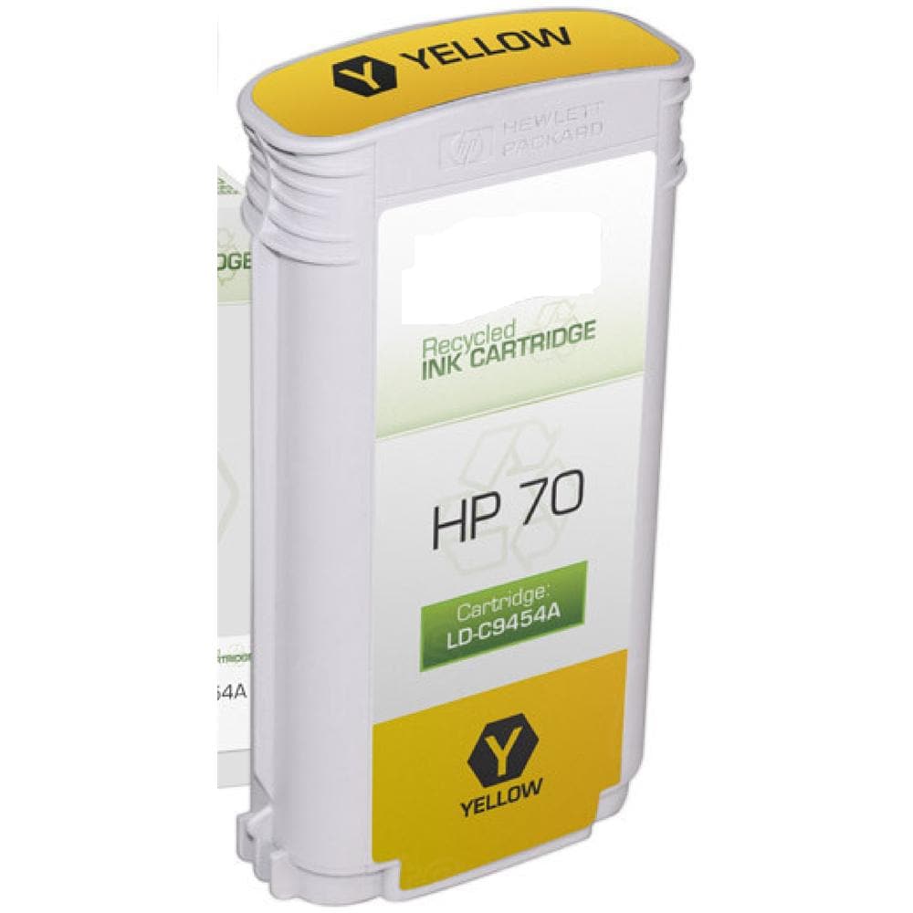 Cartuccia 70 C9454a Gialla Compatibile Per Hp Designjet Z2100 Z3100 Z3200 Z5200 Z5400 130ml Pigment - Foto 1