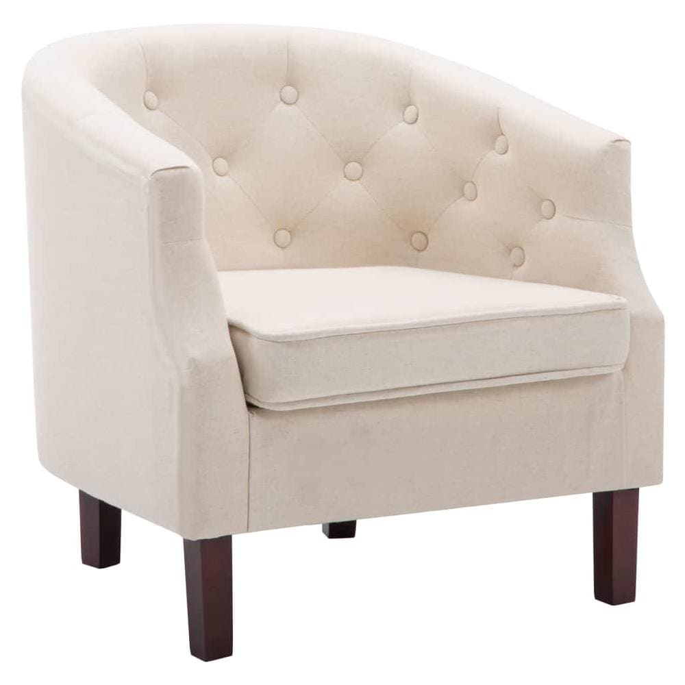Poltrona Con Rivestimento In Tessuto 65x64x65 Cm Beige - Foto 2