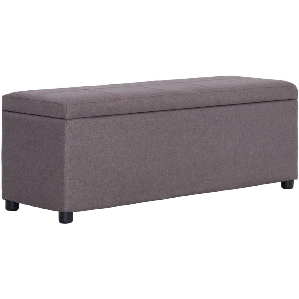 Panca Con Vano Portaoggetti 116 Cm Grigio Talpa In Poliestere - Foto 1