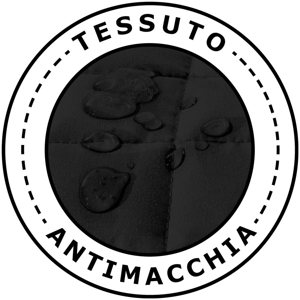 Copridivano Con Penisola Destra / sinistra Trapuntato Tinta Unita Antimacchia Reversibile 4 Posti Nero - Foto 2