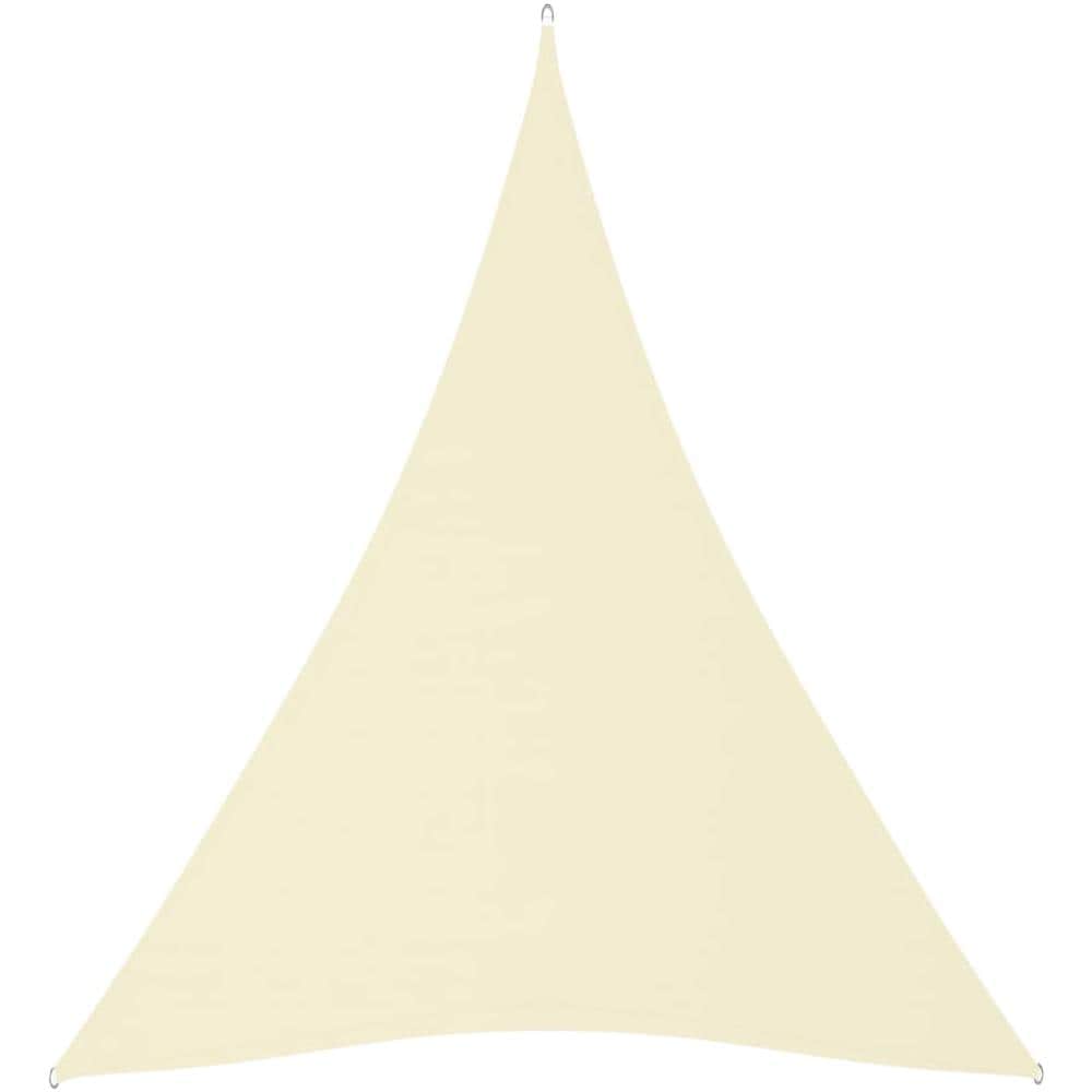 Parasole a Vela in Tessuto Oxford Triangolare 5x7x7m Crema - Foto 1