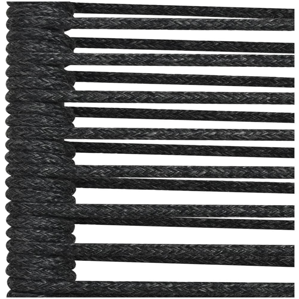 Set Da Pranzo Da Esterni 3 Pz In Corda Di Cotone E Acciaio Nero - Foto 2