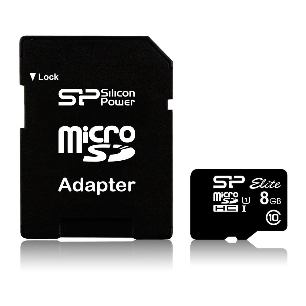 Elite 8GB microSDHC UHS-I, MicroSDHC, 0 - 70 °C, Nero, -40 - 85 °C, Class 10, SD - Foto 1