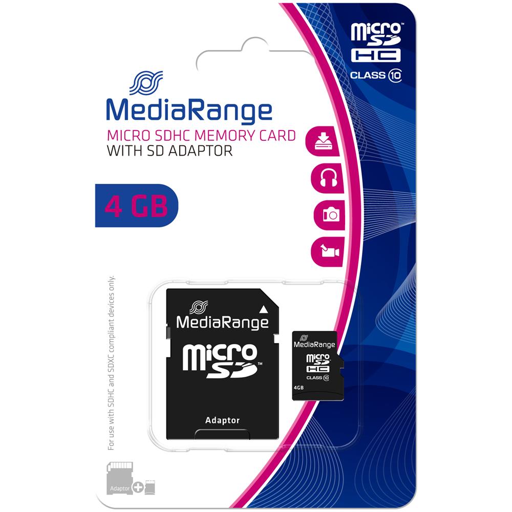 4GB microSDHC, MicroSDHC, Class 10, Nero, SD, Blister - Foto 2