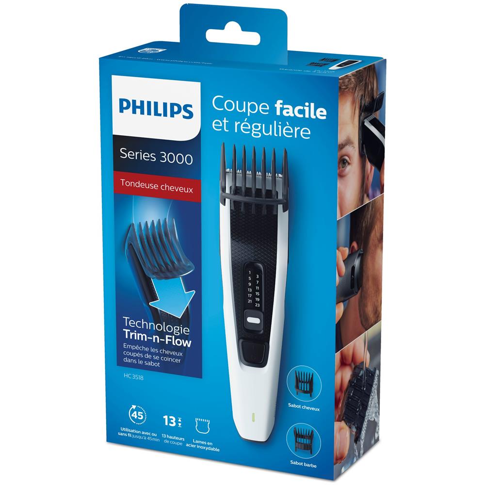 Series 3000 HC3518/15 Regolacapelli Elettrico DualCut Ricaricabile Colore Nero / Bianco - Foto 7