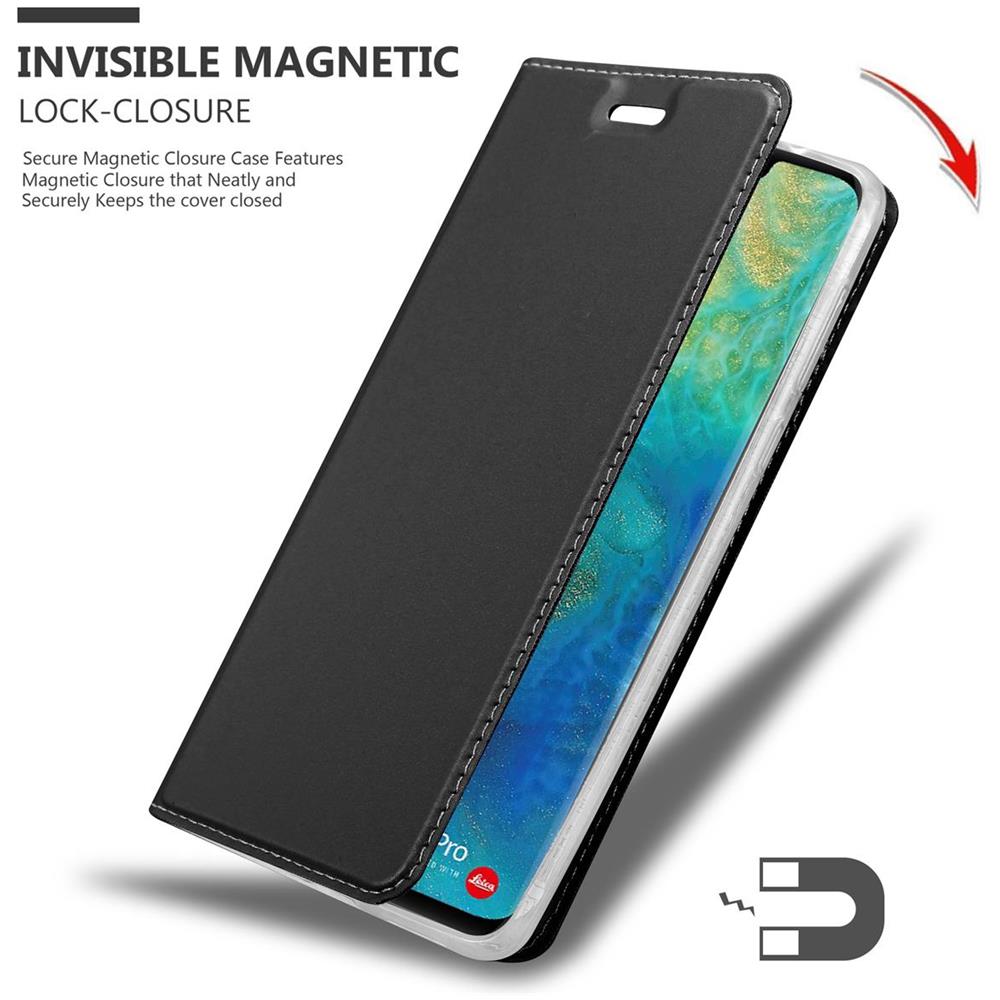 Custodia Compatibile Con Huawei Mate 20 Pro In Classy Nero - Coperchio Protettiva Con Chiusura Magnetica, Funzione Stand E Tasca Per Le Carte - Foto 8
