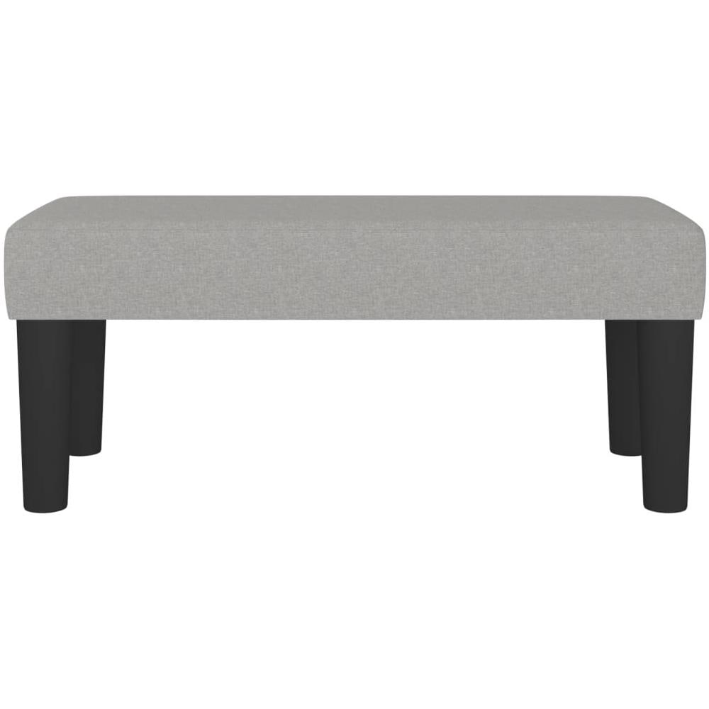 Panca Grigio Chiaro 70x30x30 Cm In Tessuto - Foto 4