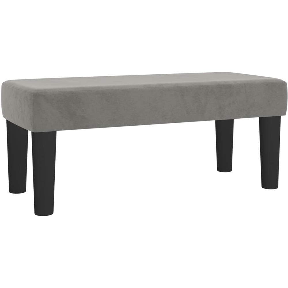 Panca Grigio Chiaro 70x30x30 Cm In Velluto - Foto 2