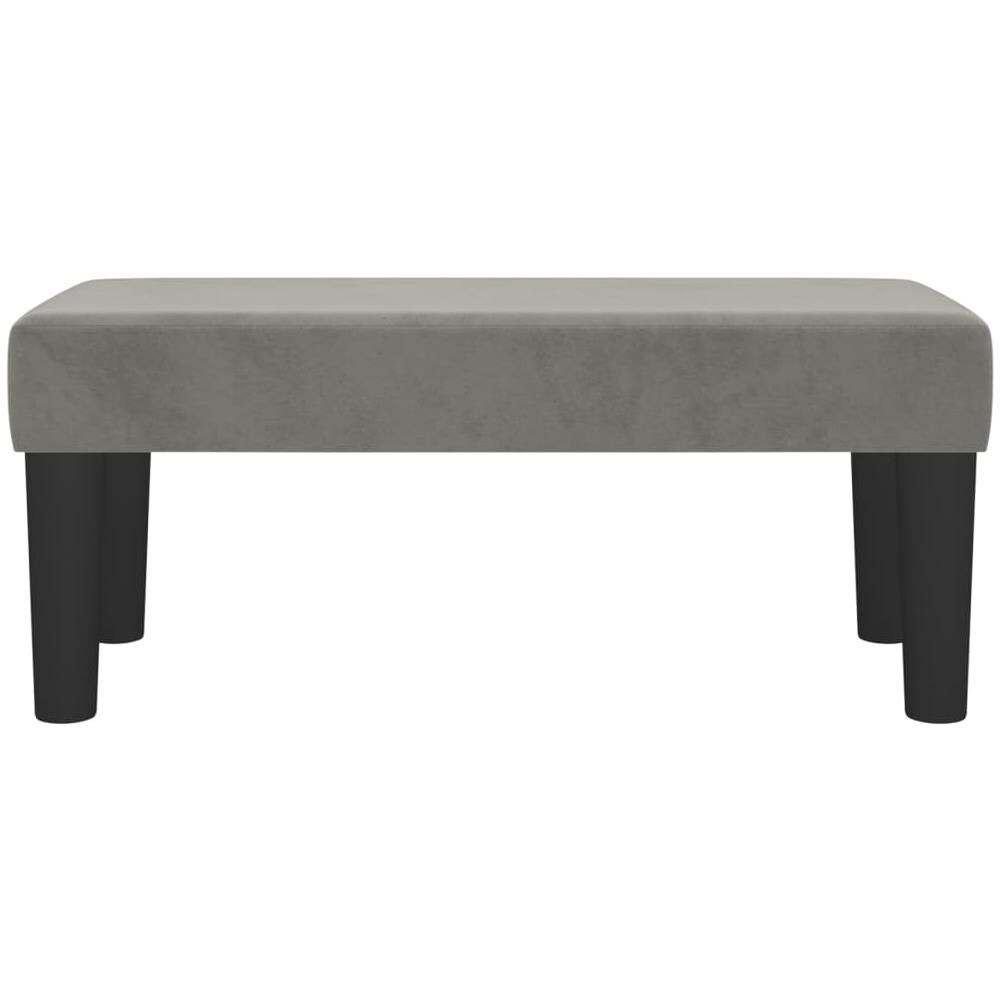 Panca Grigio Chiaro 70x30x30 Cm In Velluto - Foto 3